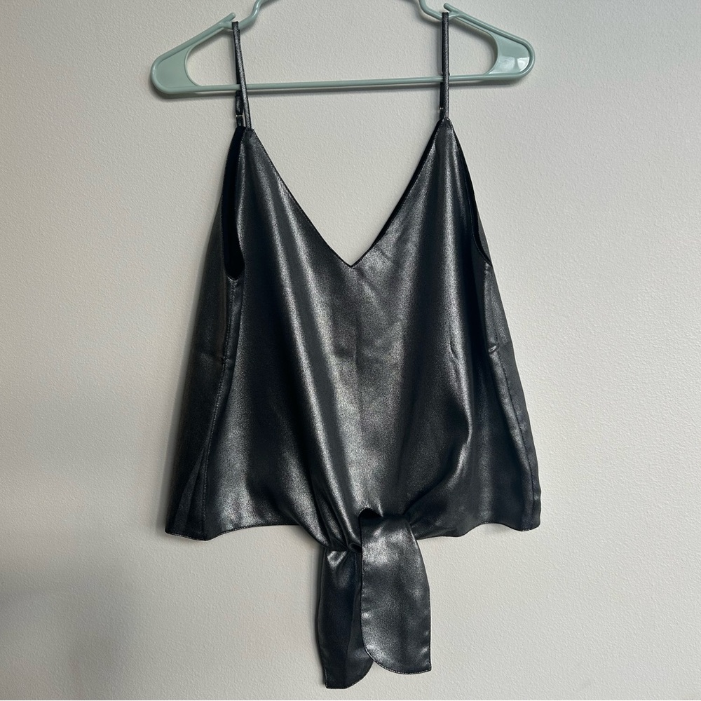 Chloe Oliver Metallic Silver Cami Top